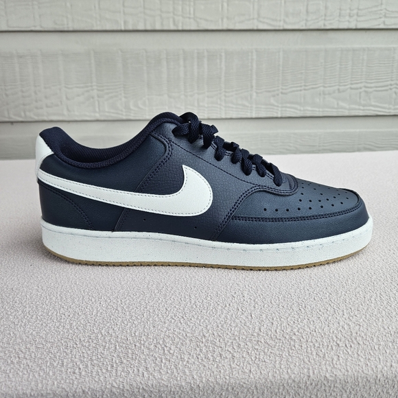 Nike Court Vision Low Sneaker Men SZ 10.5 Obsidian Summit White Blue FZ5547-400 - Picture 2 of 11